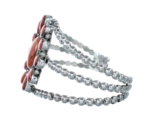 Genuine Navajo Oyster Shell Sterling Silver Cuff Bracelet SX10743
