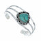 American Indian Navajo Sterling Silver Turquoise Cuff Bracelet SX10740