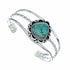 American Indian Navajo Sterling Silver Turquoise Cuff Bracelet SX10740