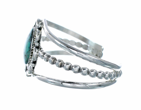 American Indian Navajo Sterling Silver Turquoise Cuff Bracelet SX10740