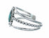 American Indian Navajo Sterling Silver Turquoise Cuff Bracelet SX10740