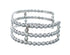 Unique Beaded Sterling Silver American Indian Cuff Bracelet SX10737