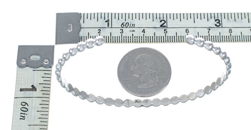 Unique American Indian Sterling Silver Beaded Cuff Bracelet SX10739