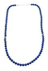 Sterling Silver Navajo Lapis Bead Necklace SX10749
