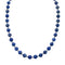 Navajo Sterling Silver Lapis Bead Necklace SX10750