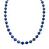 Navajo Sterling Silver Lapis Bead Necklace SX10750