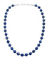 Navajo Sterling Silver Lapis Bead Necklace SX10750