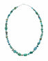 Genuine Navajo Turquoise Sterling Silver Jewelry Bead Necklace SX10754