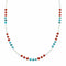 Navajo Multicolor Sterling Silver Bead Necklace SX10751