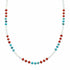 Navajo Multicolor Sterling Silver Bead Necklace SX10751