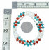 Navajo Multicolor Sterling Silver Bead Necklace SX10751