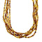 5-Strand Amber Sterling Silver Native American Bead Necklace SX10753