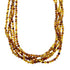 5-Strand Amber Sterling Silver Native American Bead Necklace SX10753