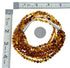 5-Strand Amber Sterling Silver Native American Bead Necklace SX10753