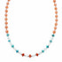 Sterling Silver Navajo Multicolor Bead Necklace SX10752