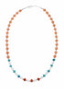 Sterling Silver Navajo Multicolor Bead Necklace SX10752
