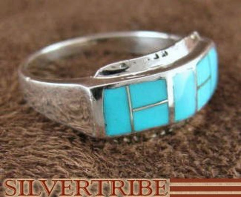 Turquoise Genuine Sterling Silver Ring Size 6-1/2 RS33728