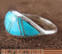 Sterling Silver Jewelry Turquoise Inlay Ring Size 5-3/4 HS42759