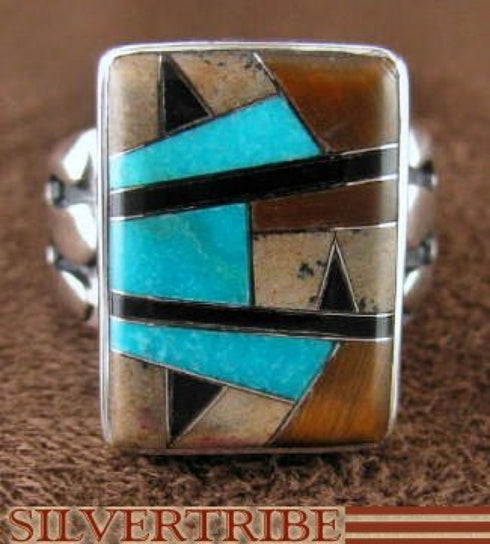 Tiger Eye Multicolor Sterling Silver Ring Size 5-1/2 Jewelry NS35540