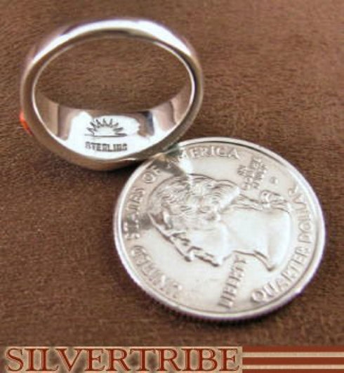 Turquoise Multicolor Jewelry Sterling Silver Ring Size 6-3/4 NS35611