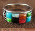 Sterling Silver Turquoise Multicolor Jewelry Ring Size 5-3/4 RS35537