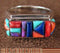 Sterling Silver Jewelry Turquoise Multicolor Ring Size 8-1/2 HS35881