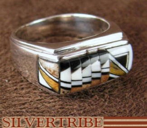Sterling Silver Tiger Eye Multicolor Ring Size 8-1/2 Jewelry RS44410
