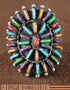 Multicolor Turquoise Genuine Sterling Silver Ring Size 5-1/4 AS36272