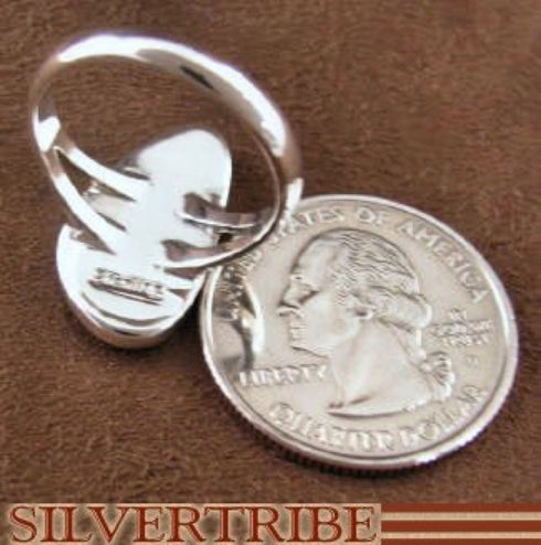 Multicolor Inlay Jewelry Sterling Silver Ring Size 7-1/2 NS37219