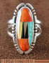 Sterling Silver Turquoise And Multicolor Ring Size 8-1/2 DS37692