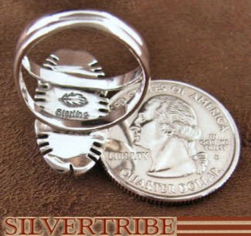 Sterling Silver Turquoise And Multicolor Ring Size 8-1/2 DS37692