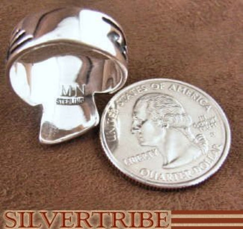 Turquoise Opal Inlay Jewelry Sterling Silver Ring Size 5-1/2 AS37096