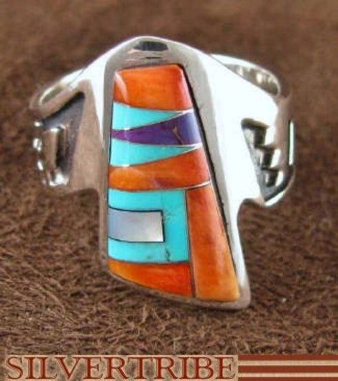 Multicolor Oyster Shell Sterling Silver Ring Size 8-1/2 AS37275