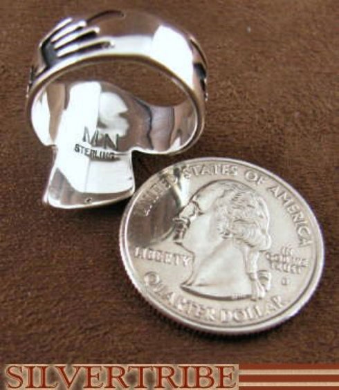 Multicolor Oyster Shell Sterling Silver Ring Size 8-1/2 AS37275