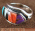 Sterling Silver Multicolor Turquoise Jewelry Ring Size 6-1/2 RS38291