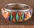 Multicolor Inlay Jewelry Sterling Silver Ring Size 8-1/2 AS39465