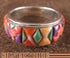 Multicolor And Turquoise Sterling Silver Ring Size 7-3/4 AS39471