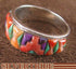 Multicolor And Turquoise Sterling Silver Ring Size 7-3/4 AS39471