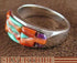 Sterling Silver Turquoise Multicolor Inlay Ring Size 6-1/2 DS38026