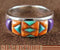 Sterling Silver Turquoise And Multicolor Inlay Ring Size 6-3/4 DS38035