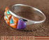 Sterling Silver Turquoise And Multicolor Inlay Ring Size 6-3/4 DS38035