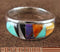 Genuine Sterling Silver Turquoise Multicolor Ring Size 6-3/4 DS38119