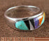 Genuine Sterling Silver Turquoise Multicolor Ring Size 6-3/4 DS38119