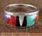 Turquoise Multicolor Sterling Silver Jewelry Ring Size 6-3/4 DS38135