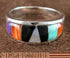 Genuine Sterling Silver Turquoise Multicolor Ring Size 5-3/4 DS38153