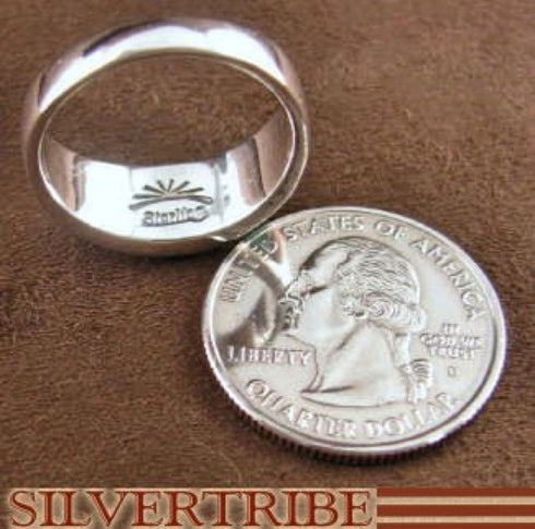 Turquoise Multicolor Inlay Sterling Silver Ring Size 6-3/4 DS38155