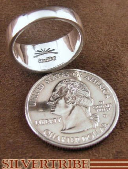 Turquoise And Multicolor Inlay Sterling Silver Ring Size 6-1/2 DS38206