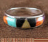 Sterling Silver Turquoise Multicolor Jewelry Ring Size 8-3/4 DS38289