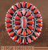 Genuine Sterling Silver Red Oyster Shell Ring Size 8-1/2 RS38979