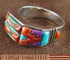 Turquoise Multicolor Jewelry Sterling Silver Ring Size 6-1/2 RS38542